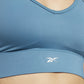 Reebok Women's Tri Back Medium Impact Sports Bra Blue Size Large
