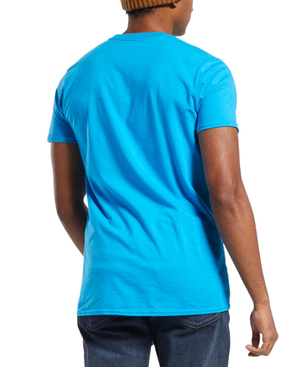 Reebok Men's Crewneck Basketball Graphic T-Shirt Blue Size Small