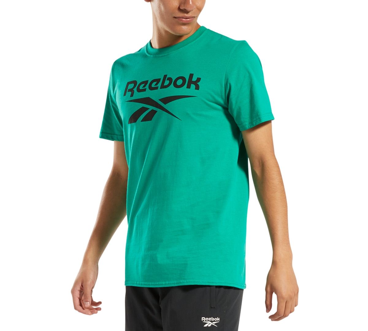 Reebok Men's Identity Logo Graphic T-Shirt Green Size Medium