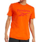 Reebok Men's Identity Logo Graphic T-Shirt Orange Size Large