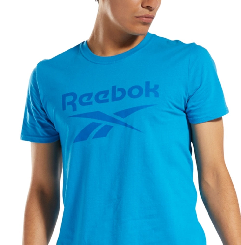 Reebok Men's Identity Logo Graphic T-Shirt Blue Size Small