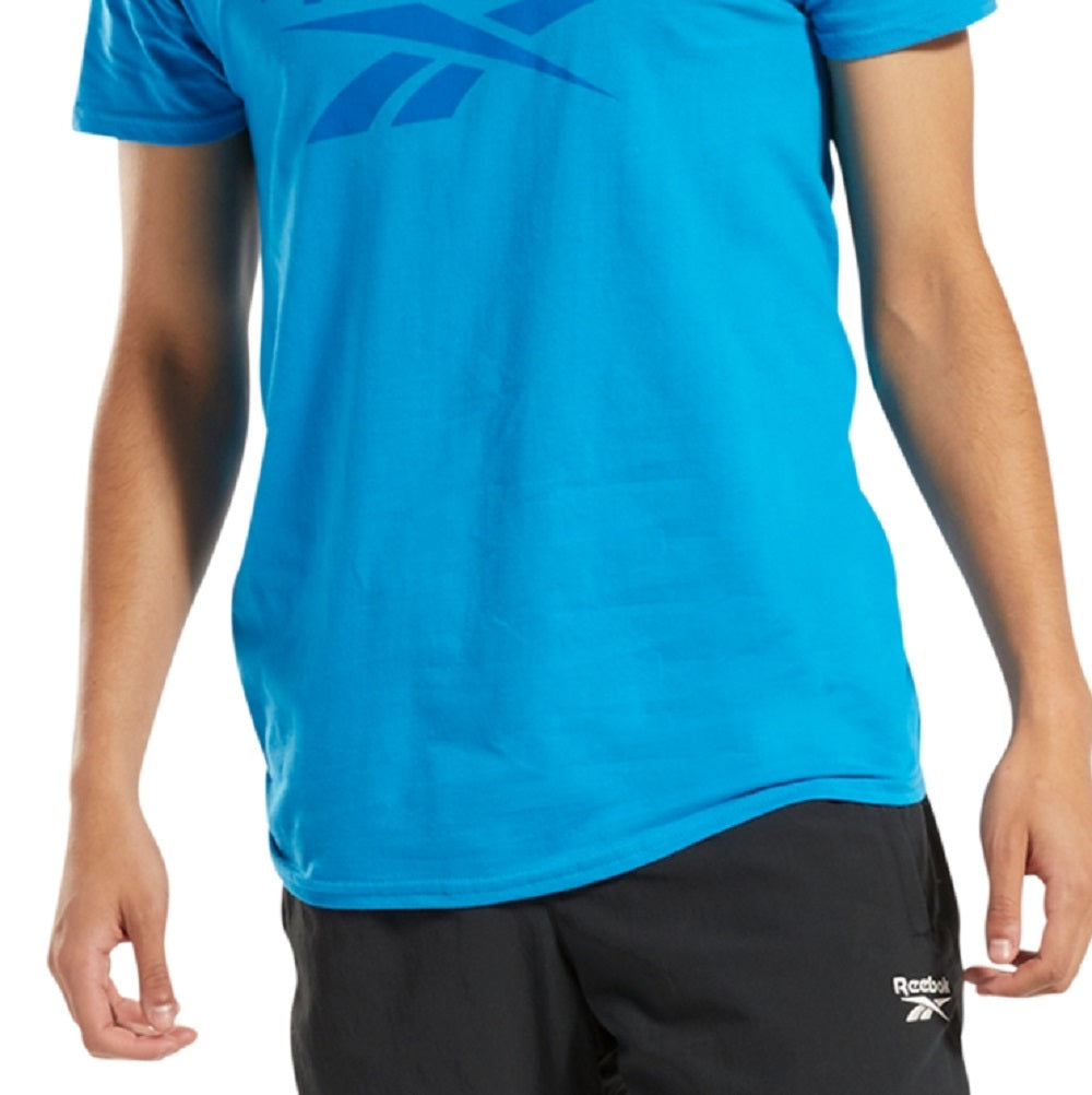 Reebok Men's Identity Logo Graphic T-Shirt Blue Size Small