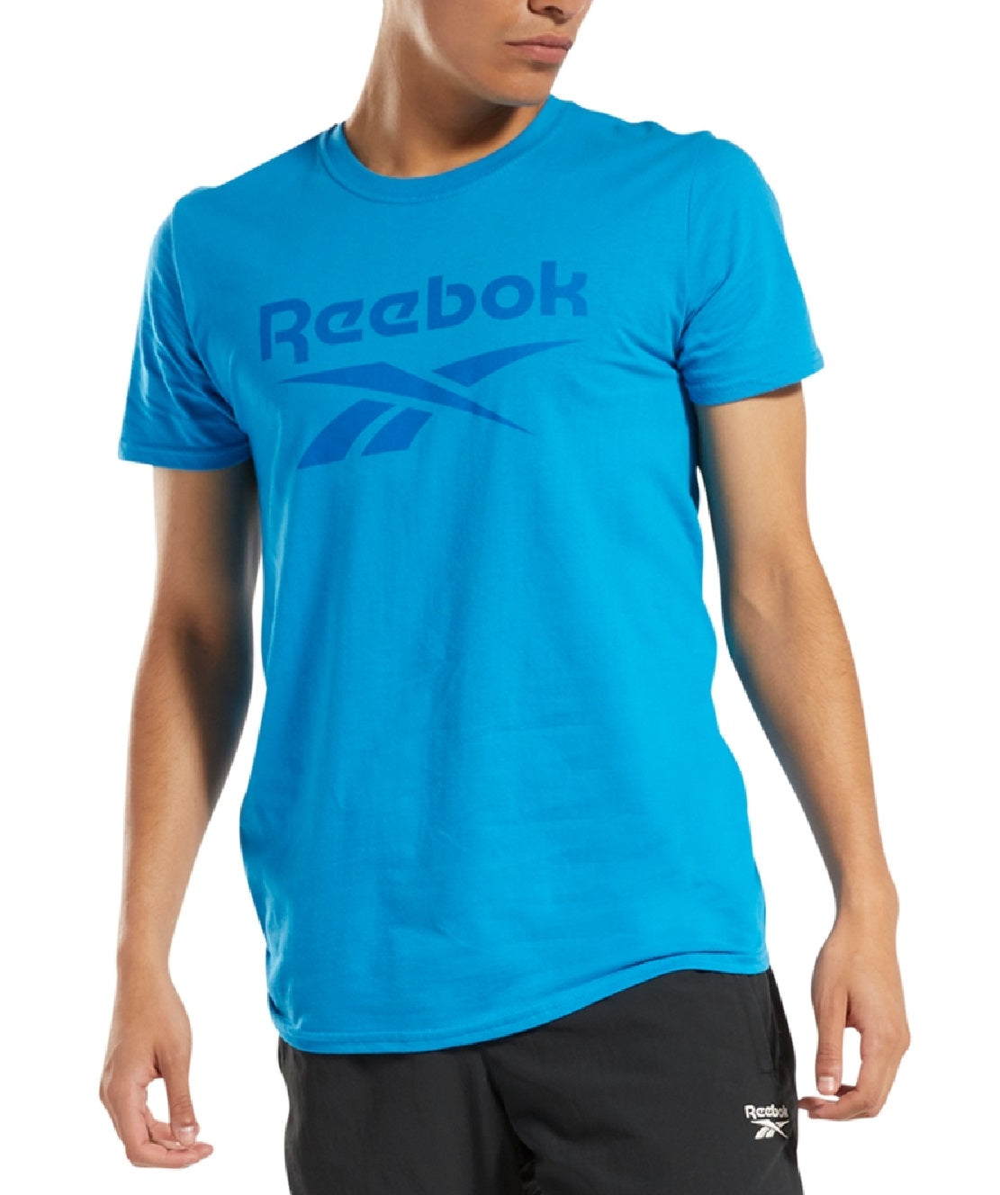 Reebok Men's Identity Logo Graphic T-Shirt Blue Size XX-Large