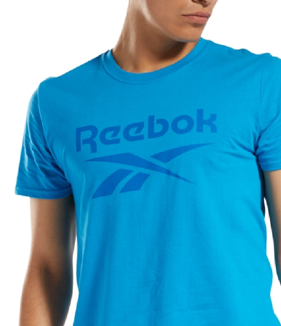 Reebok Men's Identity Logo Graphic T-Shirt Blue Size XX-Large