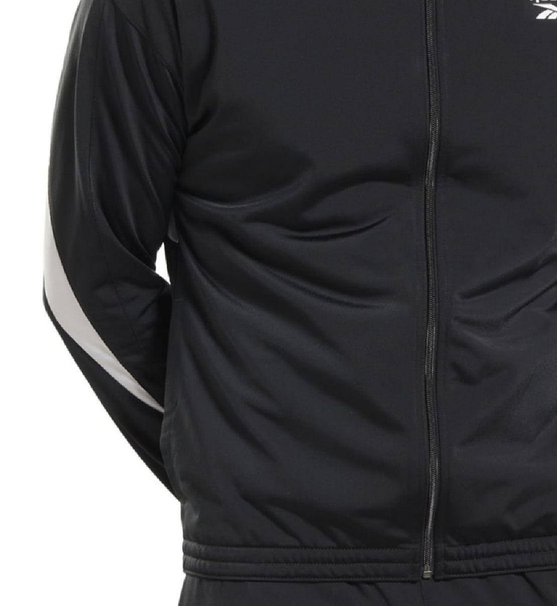Reebok Men's Regular Fit Pieced Colorblocked Track Jacket Black Size Large