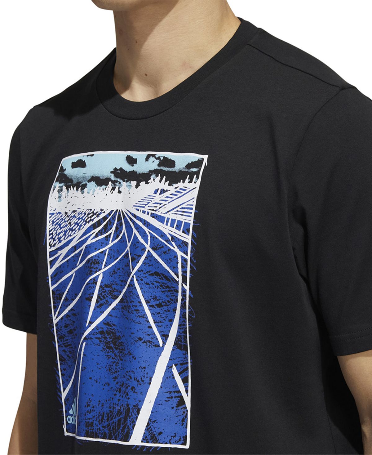 adidas Men's Sketch Track T-Shirt Black Size XX-Large