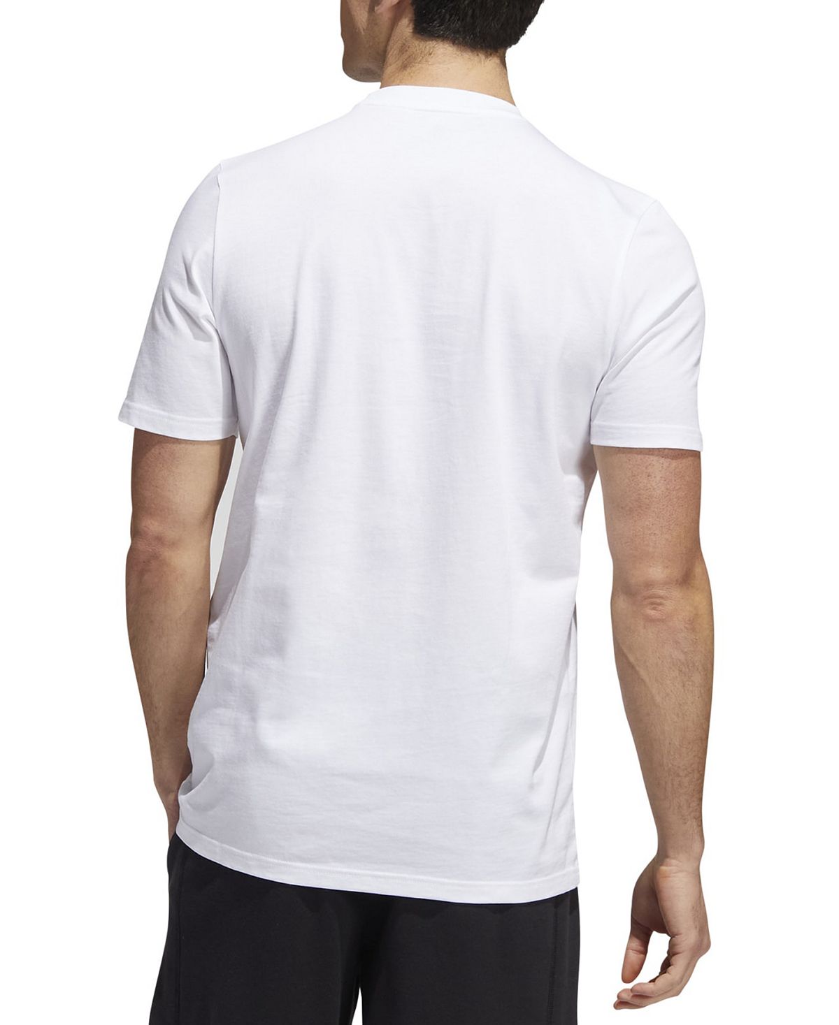 adidas Men's Sketch Track Graphic T-Shirt White Size Large