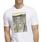 adidas Men's Sketch Track Graphic T-Shirt White Size Medium