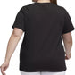 adidas Women's Cotton Logo T-Shirt Black Size 4X
