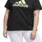 adidas Women's Cotton Logo T-Shirt Black Size 2X