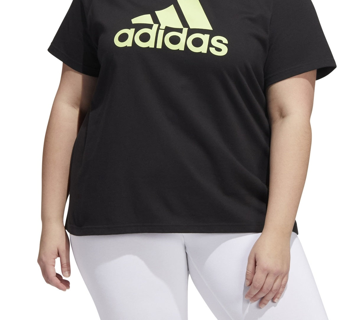 adidas Women's Cotton Logo T-Shirt Black Size 2X