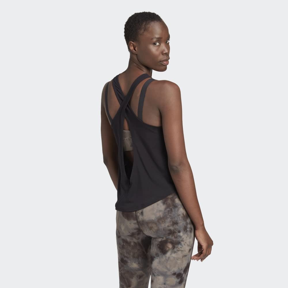adidas Women's Dark Grey Heather Studio Tank