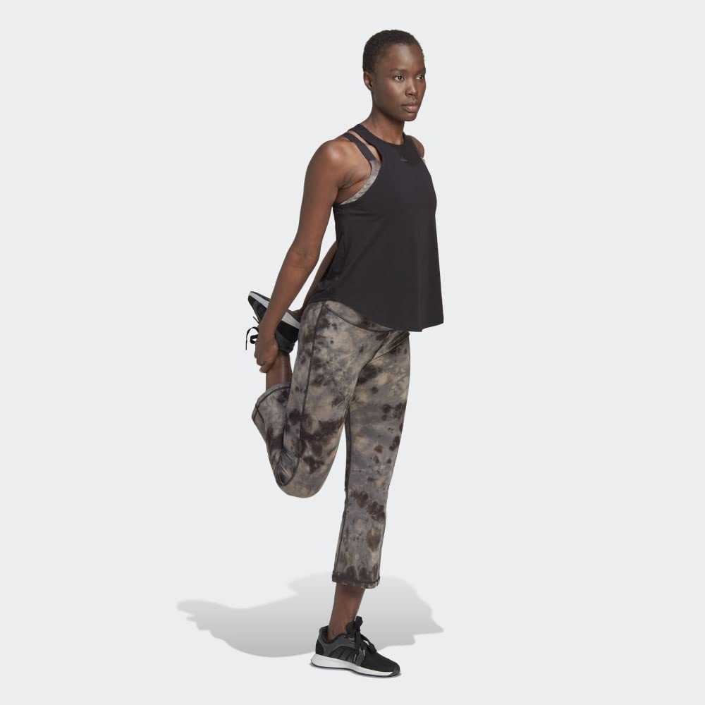 adidas Women's Dark Grey Heather Studio Tank