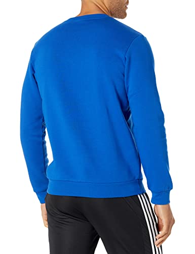 adidas Men's Feel Cozy Essentials Classic Fit Embroidered Logo Fleece Sweatshirt Blue Size Medium