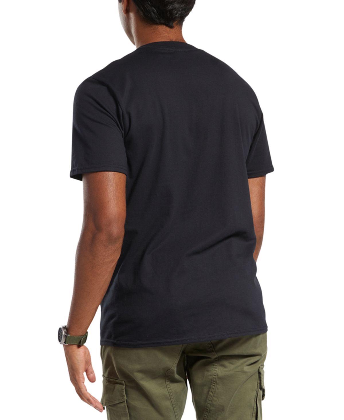 Reebok Men's Basketball Playground Graphic T-Shirt Black Size Small