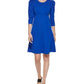 Calvin Klein Women's Puff Shoulder A-Line Dress Blue Size 4 Petite