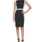 Calvin Klein Women's Colorblocked Scuba Sheath Dress Black Size 16