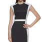 Calvin Klein Women's Colorblocked Scuba Sheath Dress Black Size 14