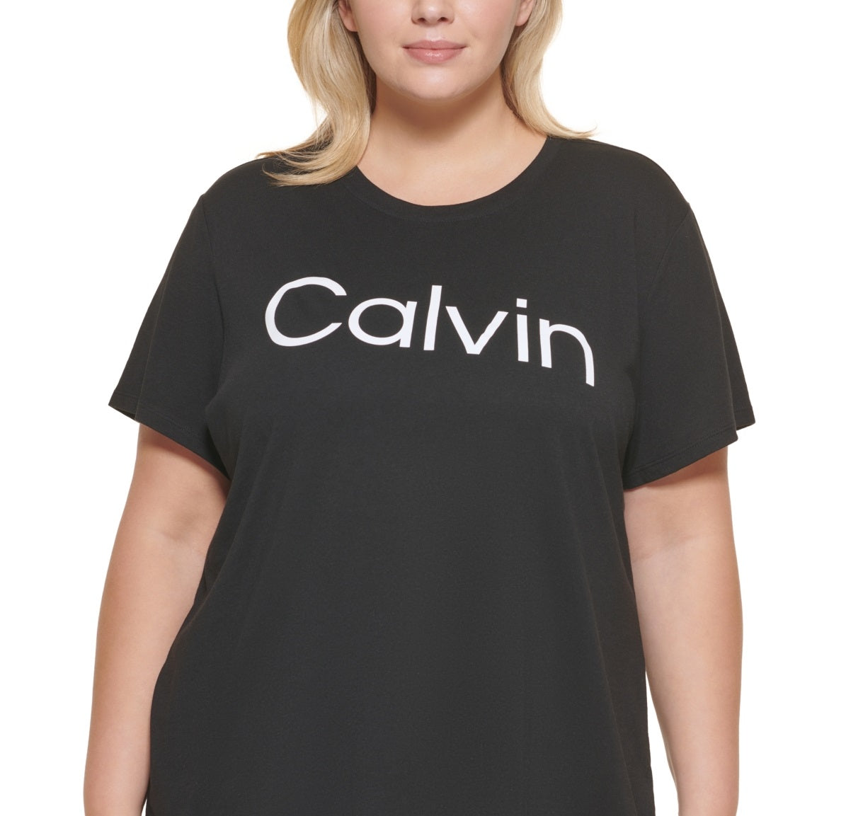 Calvin Klein Women's Logo Graphic T Shirt Black Size 2X