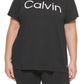 Calvin Klein Women's Logo Graphic T Shirt Black Size 2X