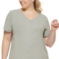 Calvin Klein Women's Logo Patch V Neck T-Shirt Green