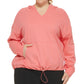 केल्विन क्लेन विमेंस परफॉर्मेंस प्लस हुडेड टी-शर्ट पिंक, साइज़ 3X