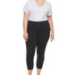 Calvin Klein Women's High Waist Side Pocket 7/8 Leggings Black Size 2X