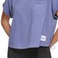 Calvin Klein Women's Bungee Hem Pocket Cotton T Shirt Blue Size Large