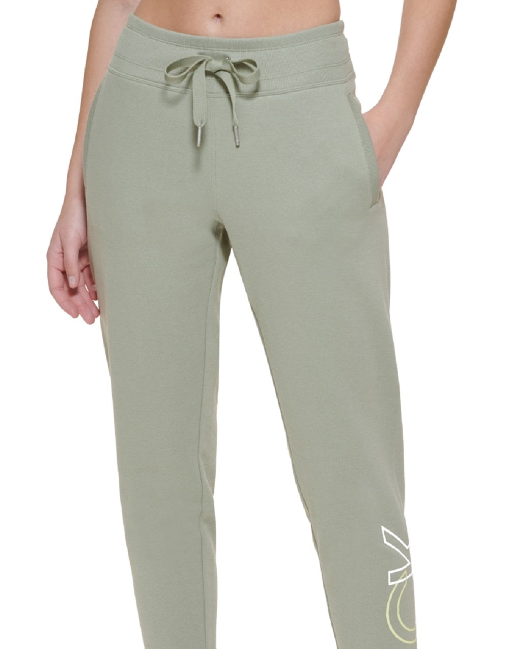Calvin Klein Women's Ladies Performance Outline Logo Jogger Green Size Large
