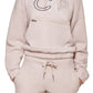 Calvin Klein Women's Outline Logo Hoodie Beige Size Small
