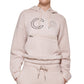 Calvin Klein Women's Outline Logo Hoodie Beige Size Small