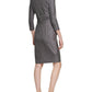 Calvin Klein Women's Glitter Knit V Neck Sheath Dress Gray Size 4