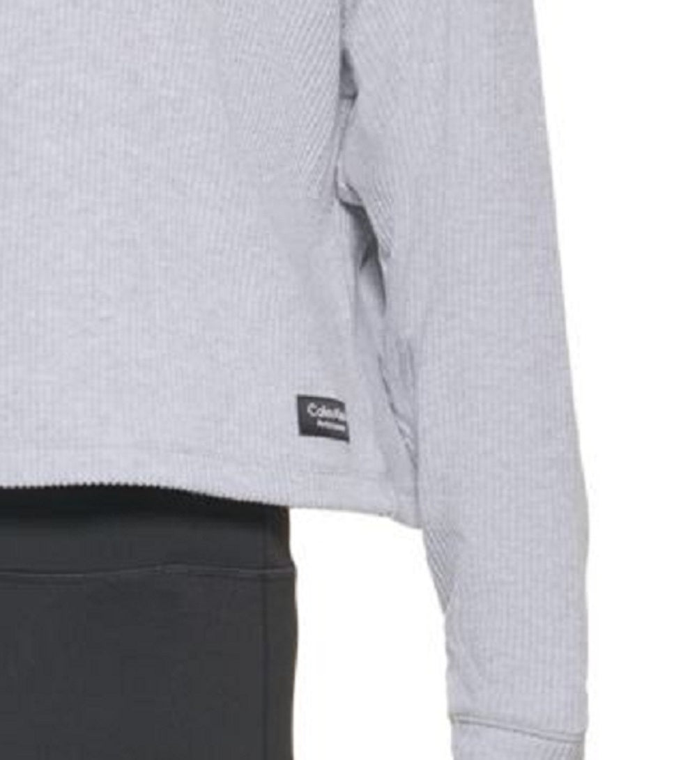 Calvin Klein Women's Ribbed Long Sleeve Turtleneck Top Gray Size X-Large