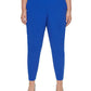 Calvin Klein Women's Zippered Pocketed Slim Fit Wear To Work Pants Blue Size 20W