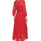 Calvin Klein Women's Printed Maxi Dress Red Size 10