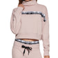 Calvin Klein Women's Double Stripe Logo Pullover Pink Size X-Large