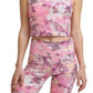 Calvin Klein Women's Printed Racerback Cropped Tank Top Purple Size S