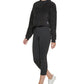 Calvin Klein Women's Faux Sherpa Cropped Pullover Top Black Size X-Large