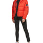 Calvin Klein Women's Hooded Boxy Puffer Jacket Red Size Large