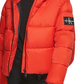 Calvin Klein Women's Hooded Boxy Puffer Jacket Red Size Large