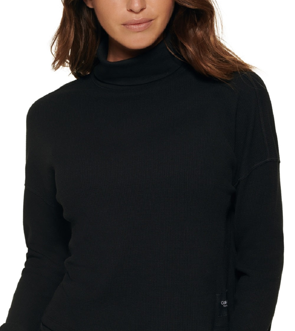 Calvin Klein Women's Long Sleeve Turtleneck Black Size Medium