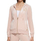 Calvin Klein Women's Velour Comfy Hoodie Pink Size X-Large