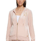 Calvin Klein Women's Velour Comfy Hoodie Pink Size X-Large