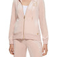 Calvin Klein Women's Velour Comfy Hoodie Pink Size X-Large