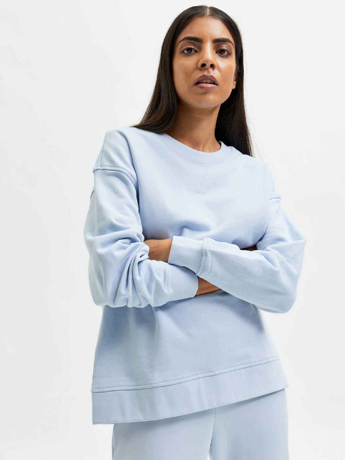 Calvin Klein Women's Fleece Sweatshirt Blue Size Large
