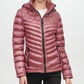 Calvin Klein Women's Hooded Packable Shine Down Puffer Coat Rose Size Medium