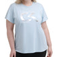 Calvin Klein Women's Performance Plus Logo Print T-Shirt Aqua Size 3X