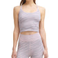 Calvin Klein Women's Textured Zebra Print Crop Top Pink Size Medium