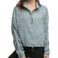 Calvin Klein Women's Printed Funnel Collar Top Green Size X-Large