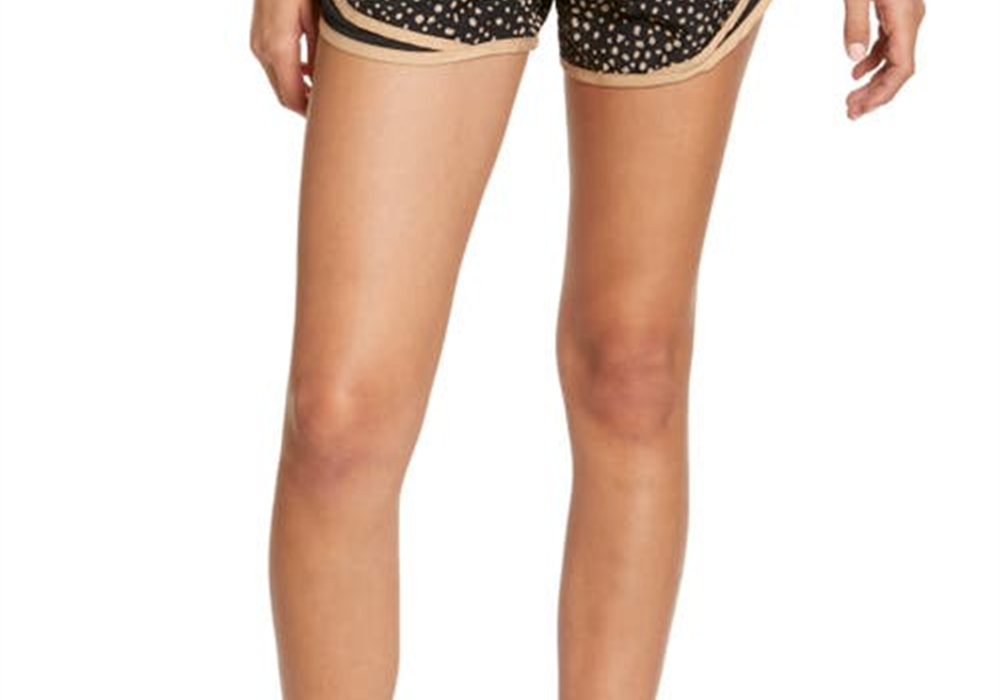 Nike Women's Dri-FIT Tempo Running Shorts in Black/Black/Hemp/Wolf Grey Size Small
